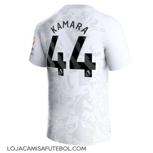 Camisa de Futebol Aston Villa Boubacar Kamara #44 Equipamento Secundário 2023-24 Manga Curta